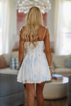 When It's Love Mini Dress - White and Blue-Hazel & Olive SM/D20941C-Small-