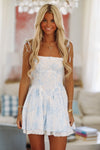 When It's Love Mini Dress - White and Blue-Hazel & Olive SM/D20941C-Small-