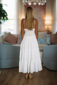 Hazel & Olive SM/D21099A Romance Edit Midi Dress - White