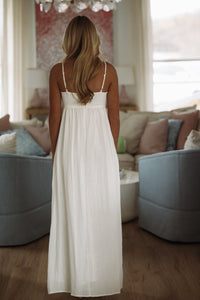 Hazel & Olive SM/D21101B 11:11 Maxi Dress -White