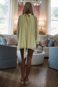 Hazel & Olive SM/D21251A Yvelines Mini Dress - Butter Yellow