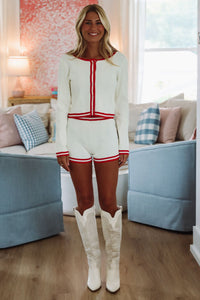 Easton Shorts - Ivory and Red-Hazel & Olive SM/SW70156A-Small-