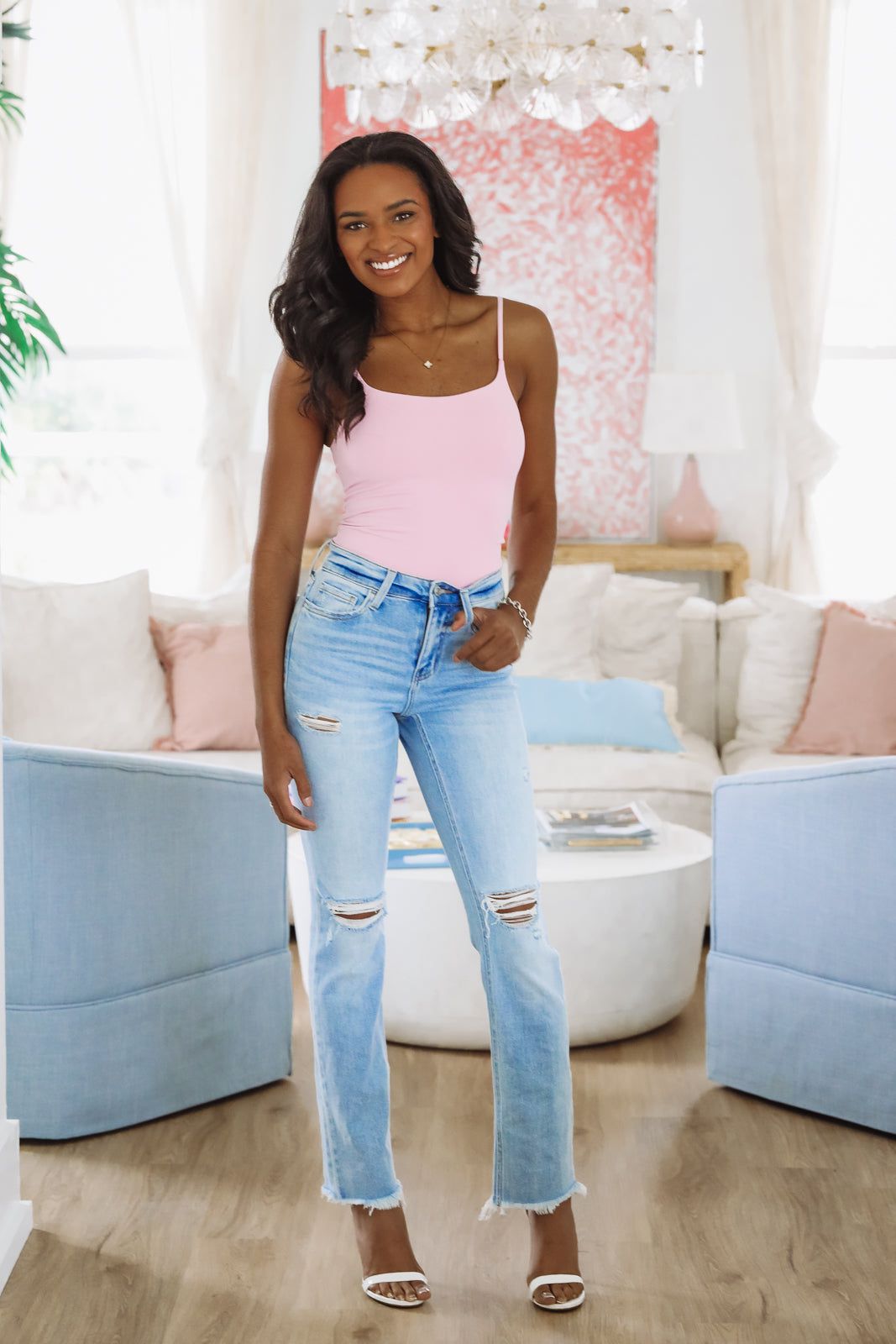 Snatched Tank Bodysuit - Lavender-HAZEL & OLIVE-Small/Medium-