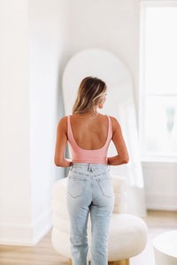 Snatched Tank Bodysuit - Rose-HAZEL & OLIVE-Small-