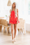 HAZEL & OLIVE South of the City Romper Dress - Red