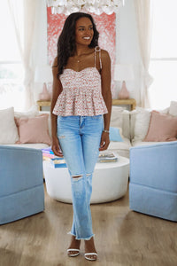 Sprinkle of Spring Babydoll Top - Red-HAZEL & OLIVE-Small-