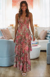 Hazel & Olive SR0245B37 Runway Rogue Maxi Dress - Blush, Pink and Green