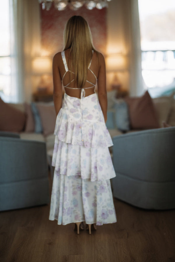 Hazel & Olive SR0245BB41 Rhythm & Bloom Maxi Dress - Lilac Purple