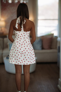 Hazel & Olive SR1413J03 Where Hearts Meet Mini Dress - White and Red