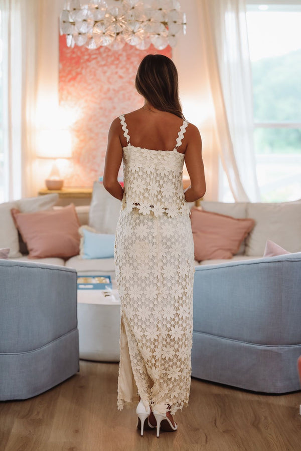 Dinner at Seaside Maxi Skirt - Beige