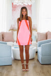 Color Magic Mini Dress - Pink and Orange-Hazel & Olive SSB/D/10427/JK-Small-