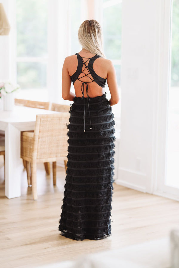 St Barts Bound Maxi Dress - Black-HAZEL & OLIVE-Small-