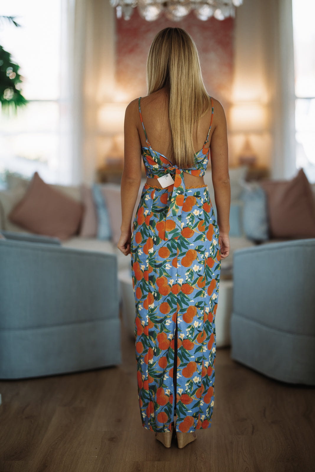 Hazel & Olive ST4068D14/T Barefoot Grove Top - Orange and Blue