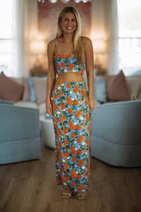 Hazel & Olive ST4068D14/T Barefoot Grove Top - Orange and Blue