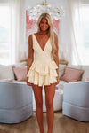 Good as Gold Romper Dress - Yellow-HAZEL & OLIVE ST5050D06-XSmall-