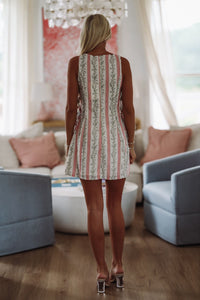 Midsummer Melody Mini Dress - Green and Pink-HAZEL & OLIVE ST5157J-XSmall-