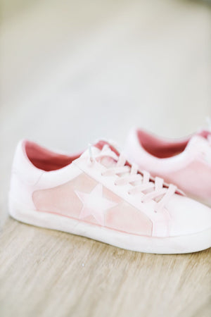 HAZEL & OLIVE Star Sneakers - Pink
