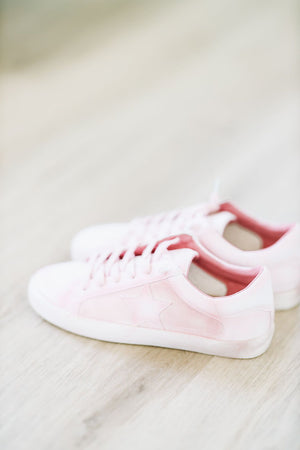 HAZEL & OLIVE Star Sneakers - Pink