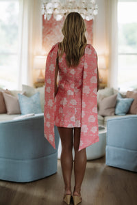 Hazel & Olive STD14654B Iron Roses Mini Dress - Pink