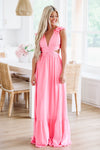 HAZEL & OLIVE Stella Maxi Gown - Pink