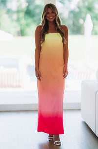 Sunshine of my Love Maxi Dress - Yellow, Pink and Orange-HAZEL & OLIVE-Small-