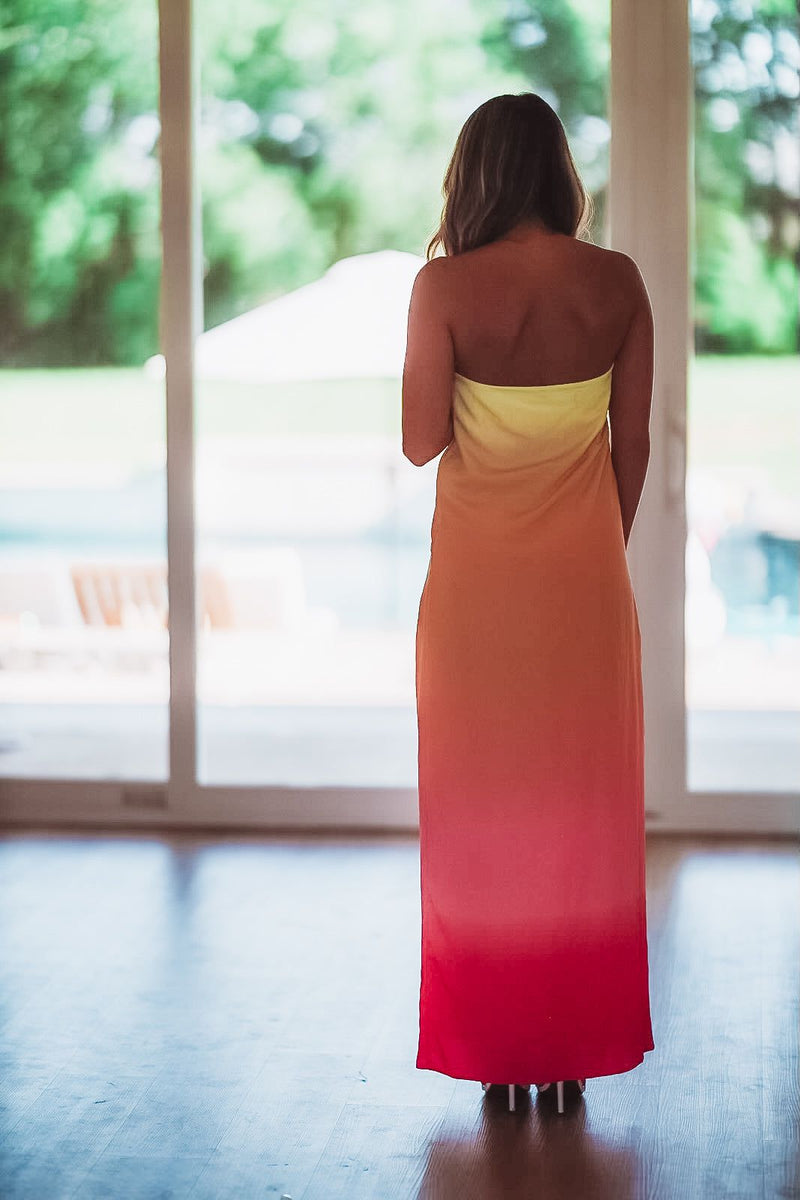Sunshine of my Love Maxi Dress - Yellow, Pink and Orange-HAZEL & OLIVE-Small-