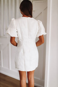 SuperBloom Mini Dress - White-HAZEL & OLIVE D6224-Small-