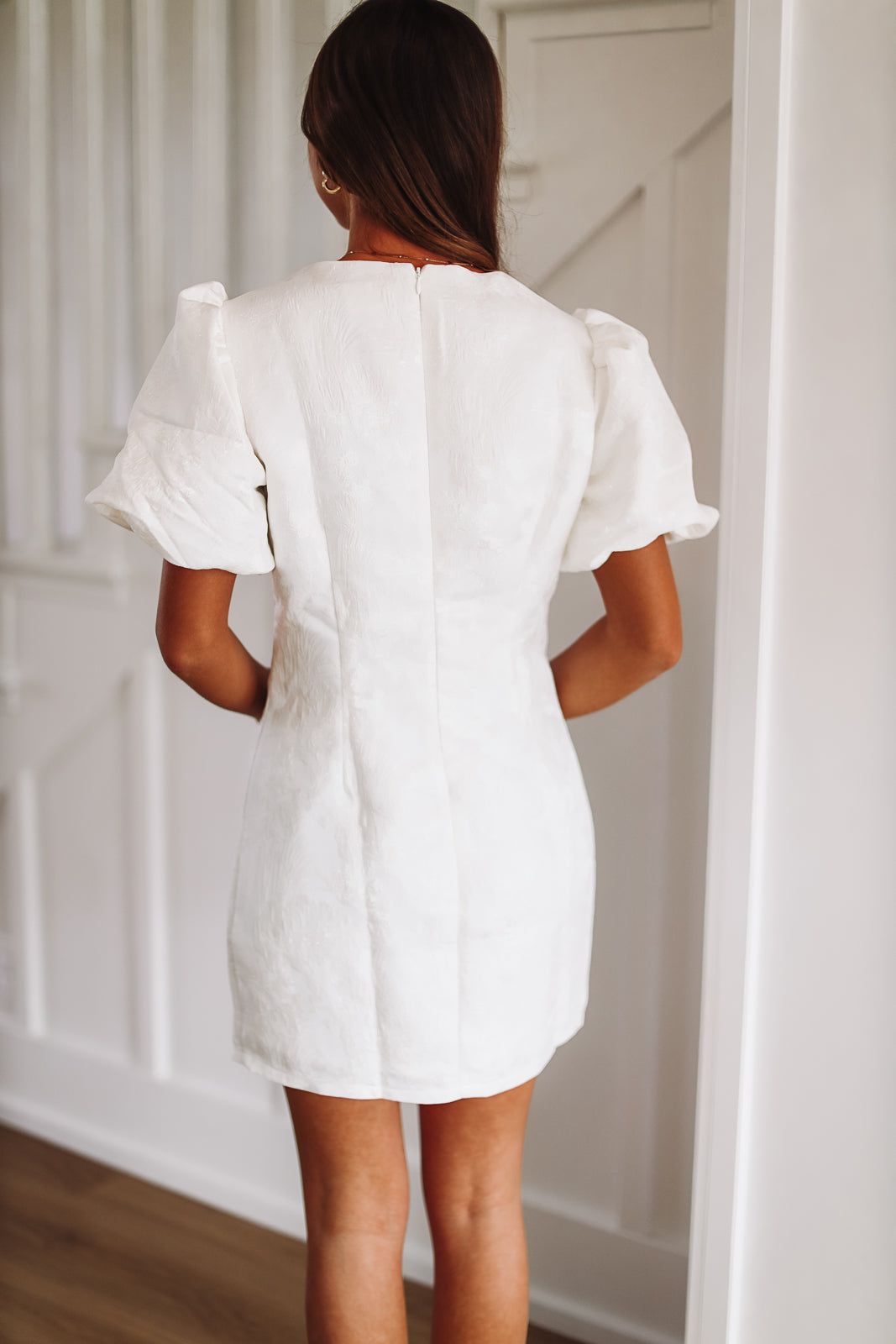 SuperBloom Mini Dress - White-HAZEL & OLIVE D6224-Small-