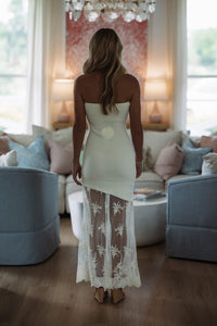 Hazel & Olive SWD3614 Love Letter Lace Midi Dress - Ivory