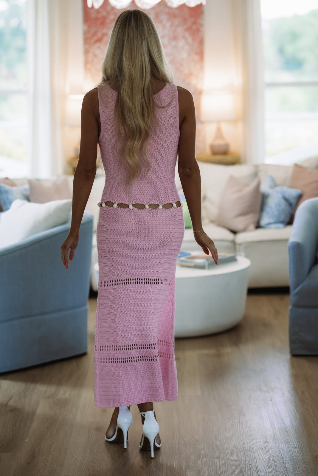 Riviera Daydream Midi Dress - Pink