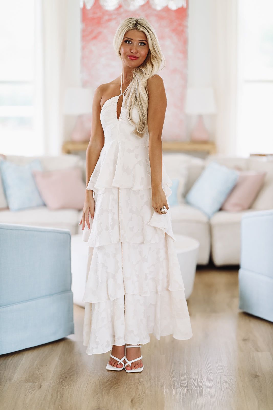 Sweet Escape Maxi Dress - Cream-HAZEL & OLIVE-Small-