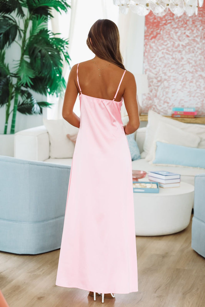 Sweet in Pink Maxi Dress - Pink-HAZEL & OLIVE R30100D/01-Small-