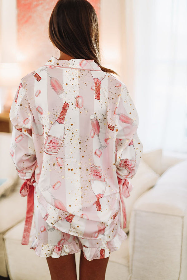 Sweet Treats Pajama Shorts - Pink-HAZEL & OLIVE-Small-