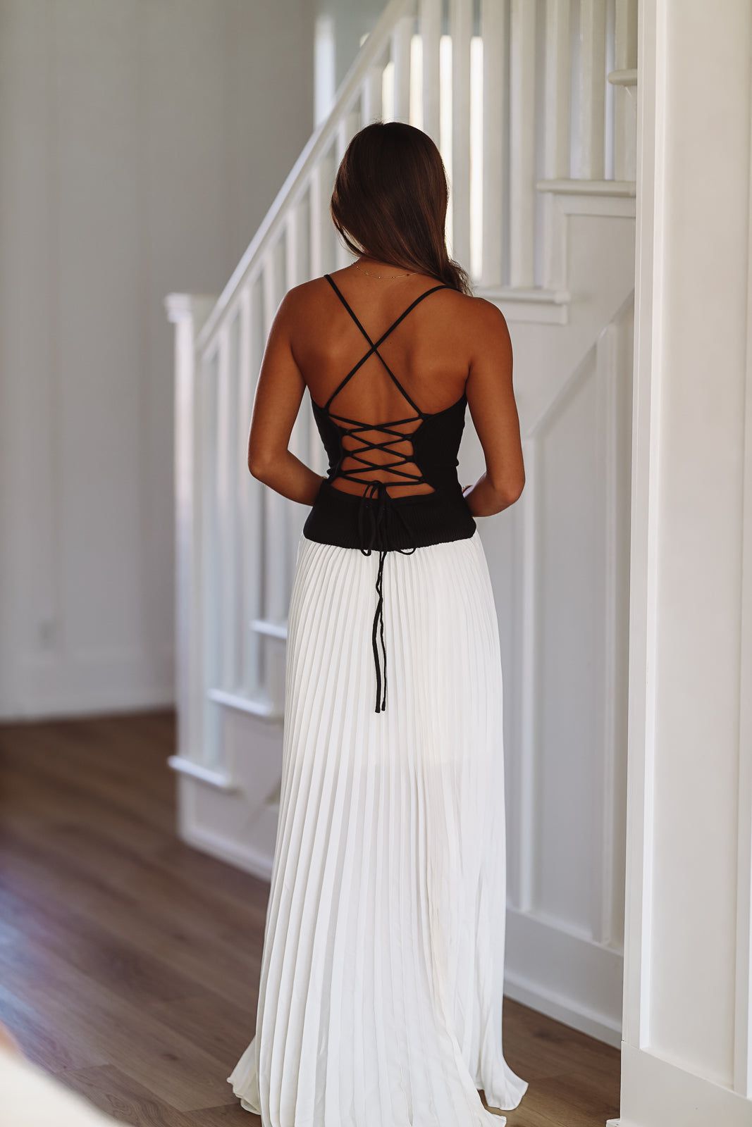 Sweetest Memories Maxi Dress - Ivory and Black-HAZEL & OLIVE-Small-