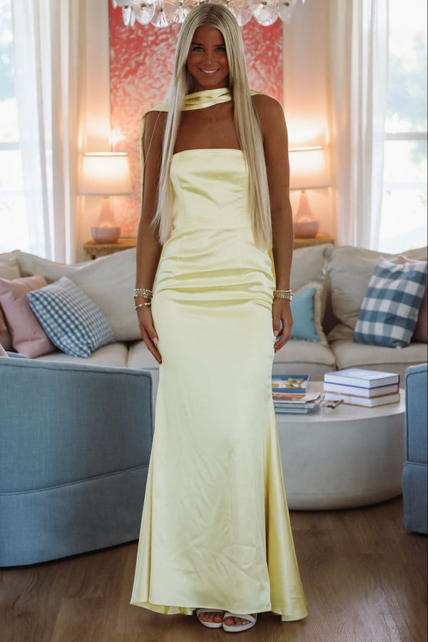 East End Elegance Maxi Dress - Yellow-Hazel & Olive T2012P-Small-