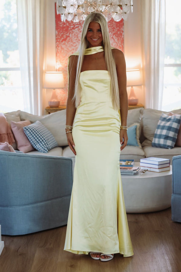 East End Elegance Maxi Dress - Yellow-Hazel & Olive T2012P-Small-