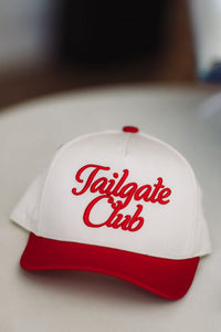 Tailgate Club Snapback Cap - Red and Cream-HAZEL & OLIVE-