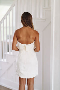 Take Me Out Mini Dress - Cream-HAZEL & OLIVE-Small-