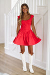 Take My Hand Mini Dress - Red-HAZEL & OLIVE-Small-