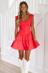 Take My Hand Mini Dress - Red-HAZEL & OLIVE-Small-