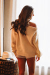 Hazel & Olive TC30622-Brandi Red, White and Cute Sweater - Cream