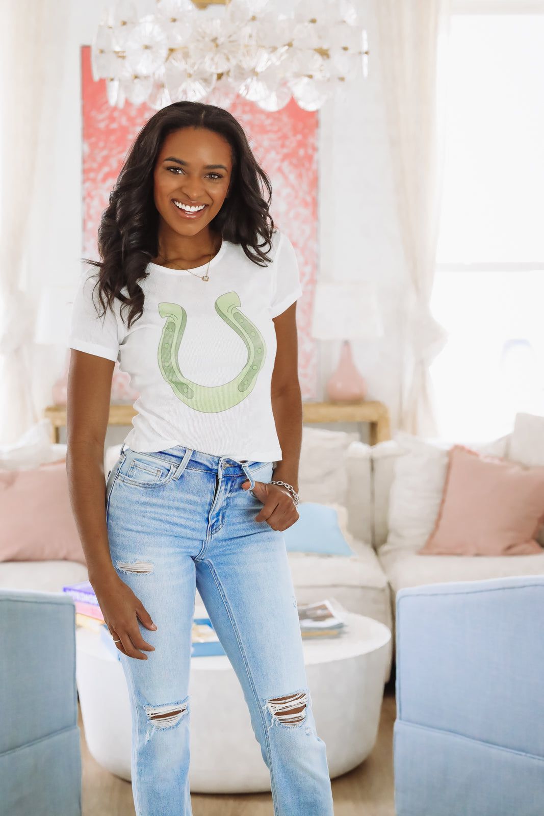 The Laundry Room Lucky Gal Crop Top - White (FINAL SALE) – Hazel