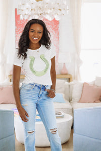 The Laundry Room Lucky Gal Crop Top - White-HAZEL & OLIVE-Small-