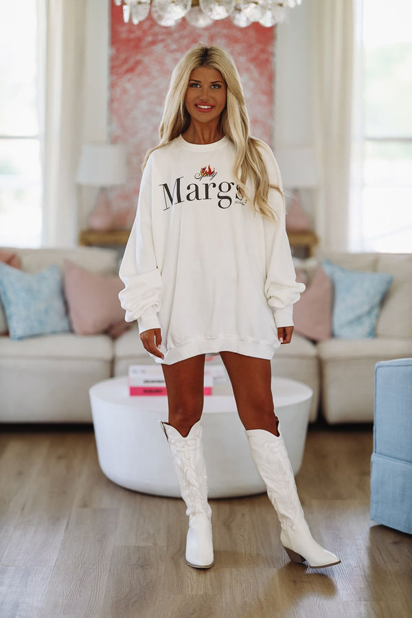 The Laundry Room Spicy Margs Jumper Pullover - White-HAZEL & OLIVE-Small-