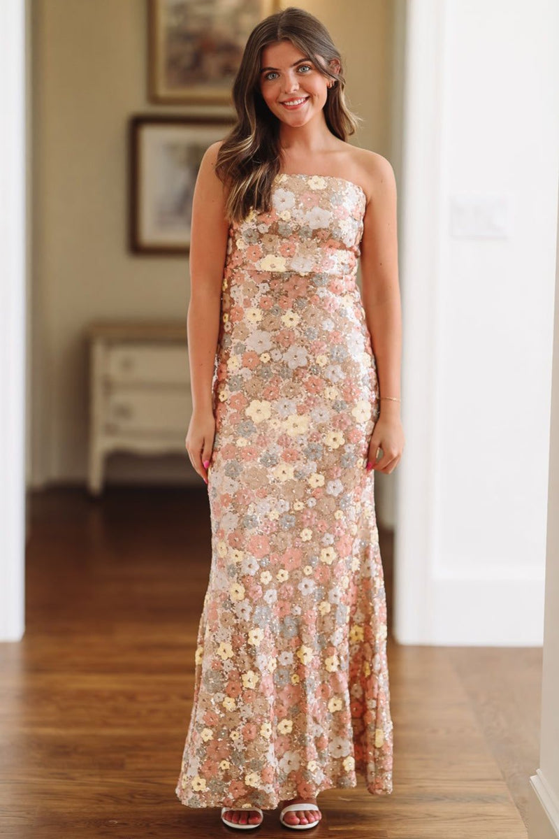 Think I'm in Love Maxi Dress - Rose Gold-HAZEL & OLIVE-Small-