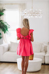 HAZEL & OLIVE To Be Loved By You Babydoll Dress - Hot Pink