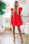 HAZEL & OLIVE To Be Loved By You Babydoll Dress - Red