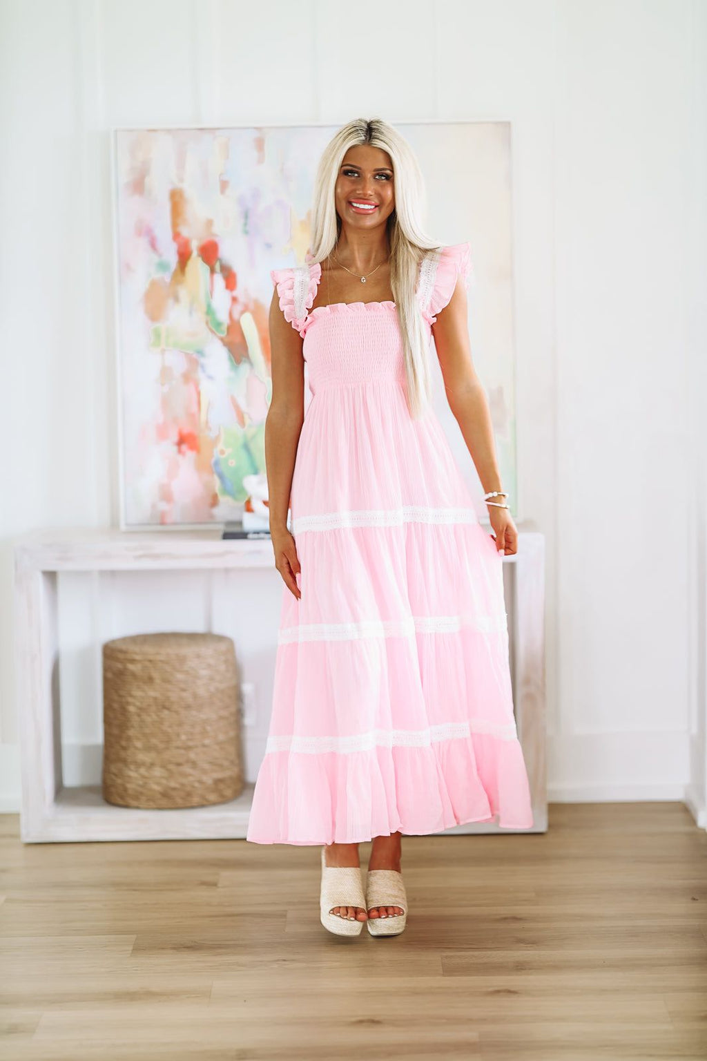 HAZEL & OLIVE Total Cutie Maxi Dress - Pink