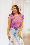 Touchdown Tinsel Sweater - Purple and Yellow Gold-HAZEL & OLIVE-Small-