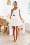 HAZEL & OLIVE True Beauty Cocktail Mini Dress - White